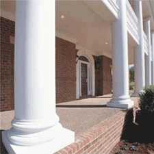 front porch columns with an attic base